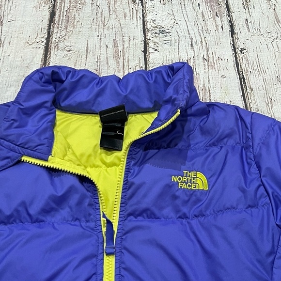 Girls The North Face Periwinkle 550 Goose Down Zip Up Jacket Girls - Picture 3 of 6